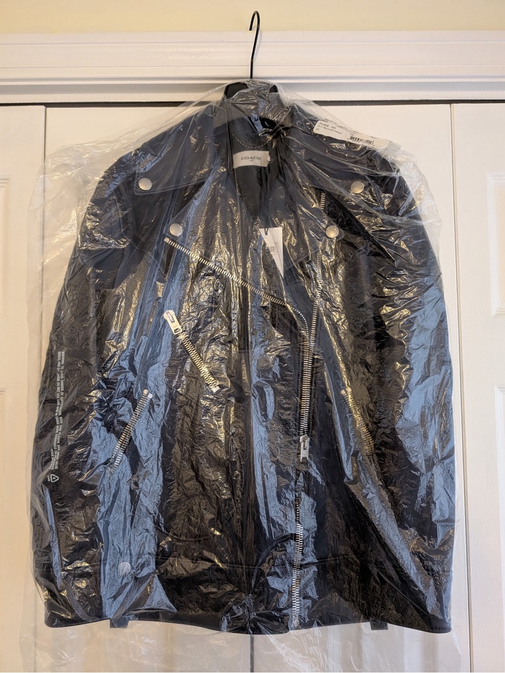 Vintage Coach Rip Repair Western Moto Leather Jacket NWT - Picture 14 of 16